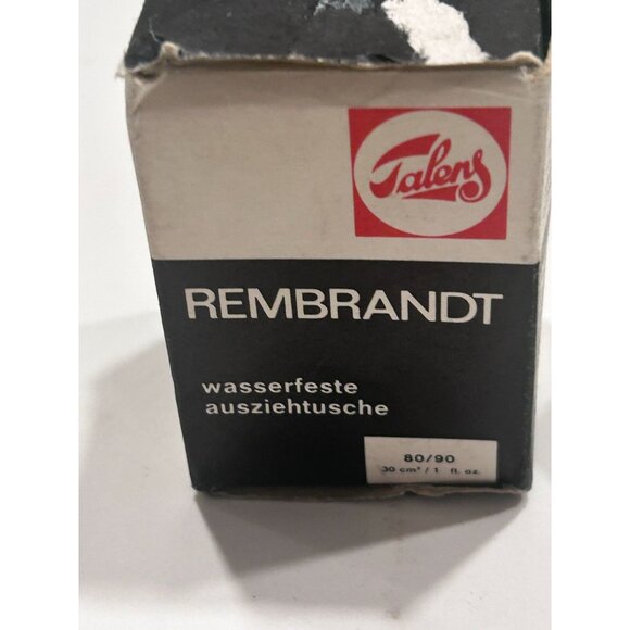 Talens Rembrandt Waterproof Drawing Ink 80 Holland Black - Picture 5 of 7
